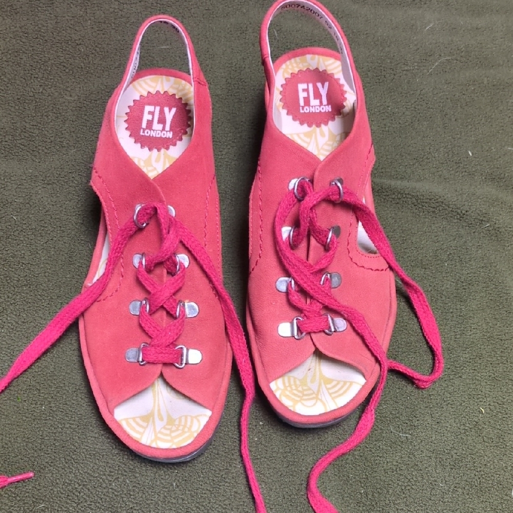 Fly London Women's Terracotta Lace-Up Sandals